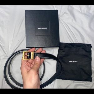 Ysl monogram buckle belt